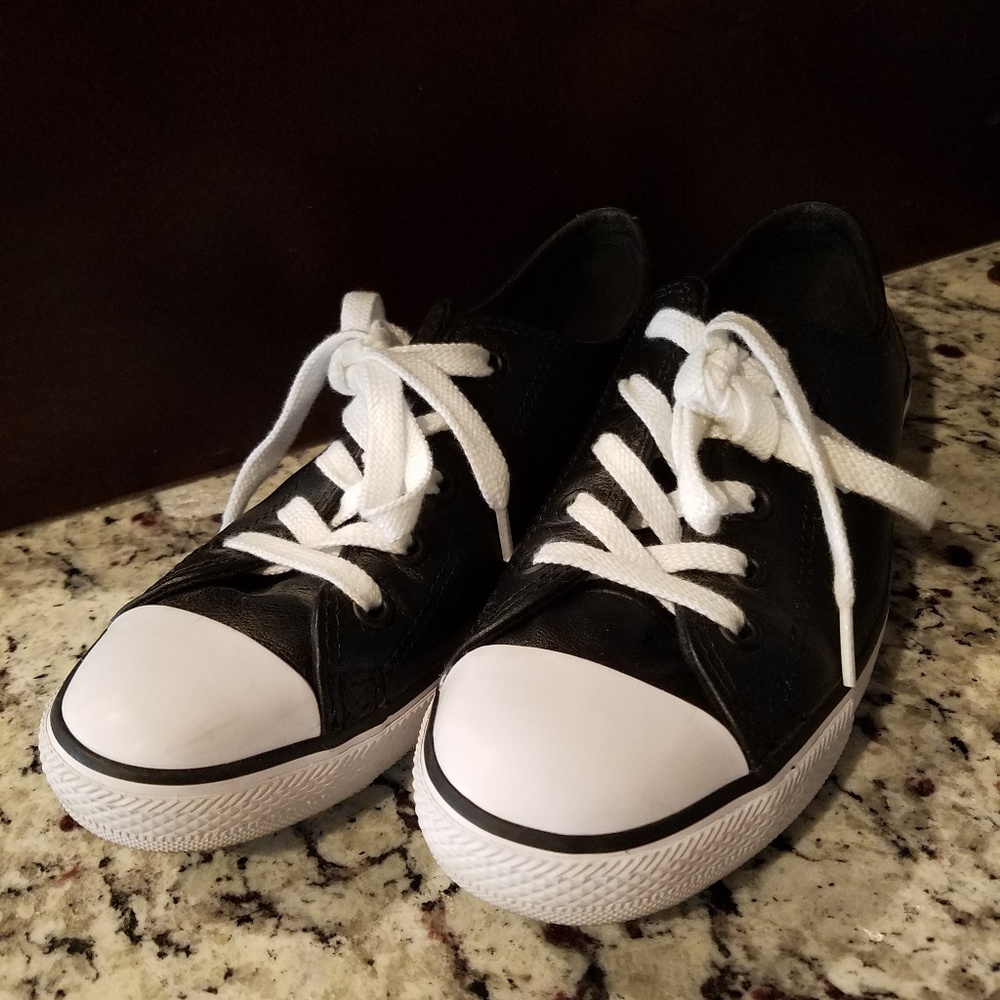 Converse faux leather shoes